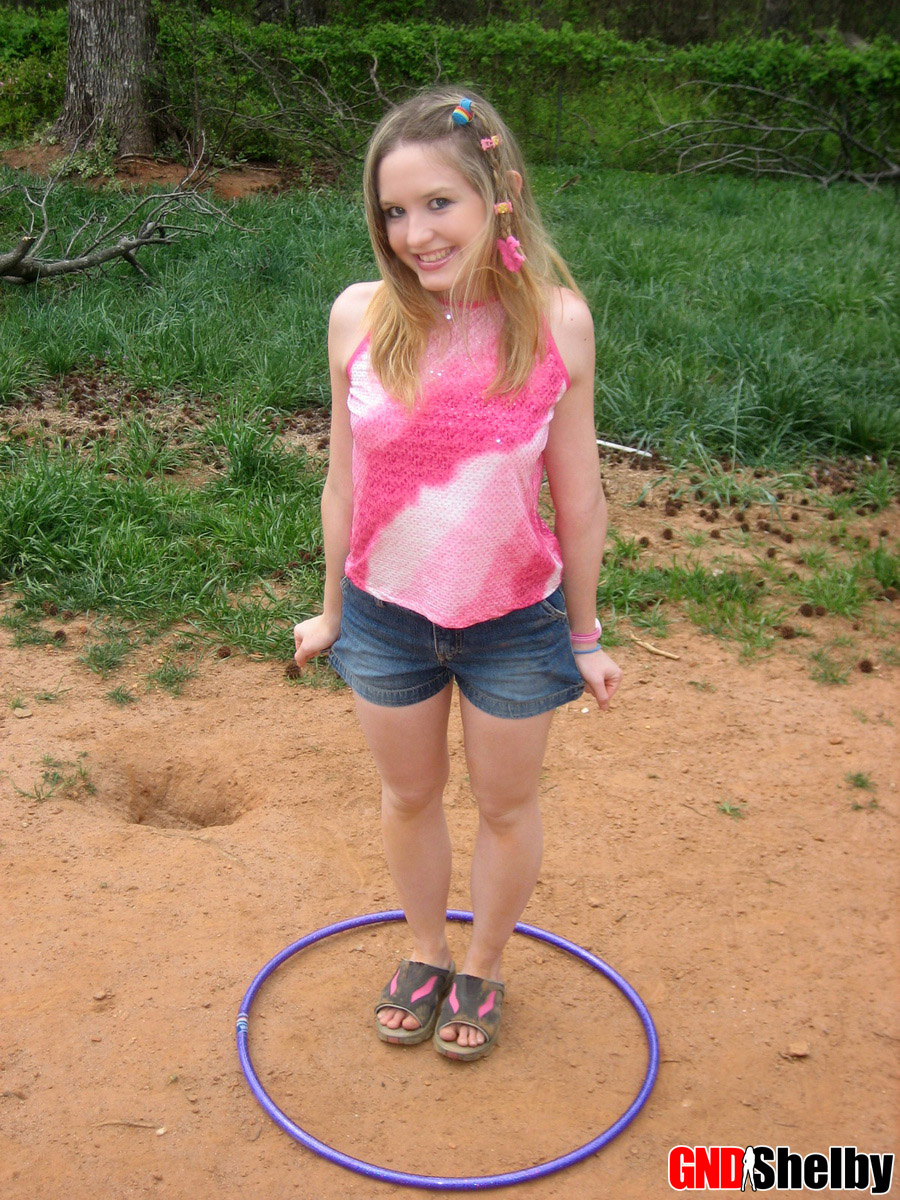 Petite teen Shelby plays around with a hoola hoop porn photo #426297631