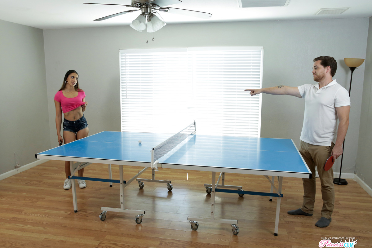 Latina girl Angelica Cruz plays table tennis during sex with her stepbrother foto porno #424371748