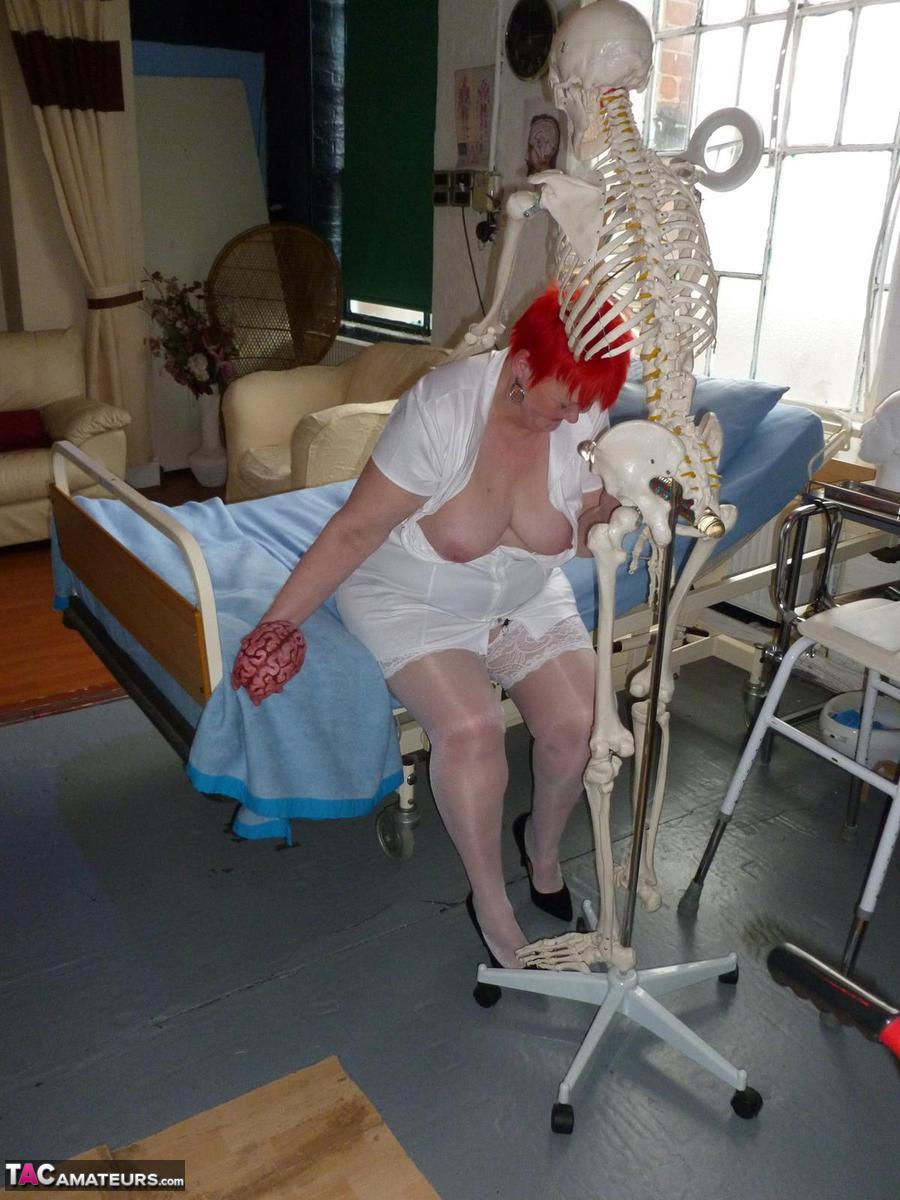 Older redhead nurse Valgasmic Exposed gets banged by a dildo wielding skeleton 포르노 사진 #425285469 | TAC Amateurs Pics, Valgasmic Exposed, Cosplay, 모바일 포르노
