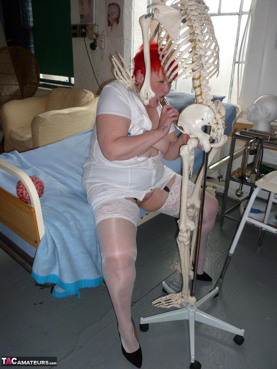 Older redhead nurse Valgasmic Exposed gets banged by a dildo wielding skeleton foto porno #425285477 | TAC Amateurs Pics, Valgasmic Exposed, Cosplay, porno ponsel