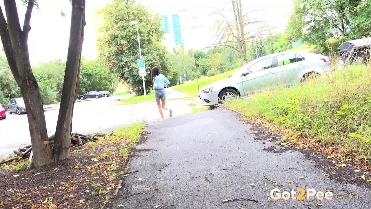Dark haired Mistica needs to pee while in suburbs 포르노 사진 #427196506 | Got 2 Pee Pics, Mistica, Pissing, 모바일 포르노