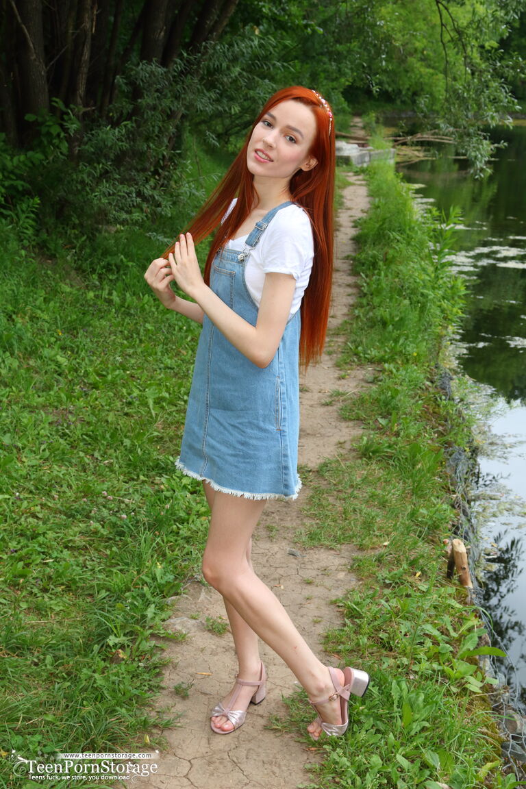 Young redhead Sherice exposes her slender body near a calm body of water foto pornográfica #423775125 | Teen Porn Storage Pics, Sherice, Spreading, pornografia móvel