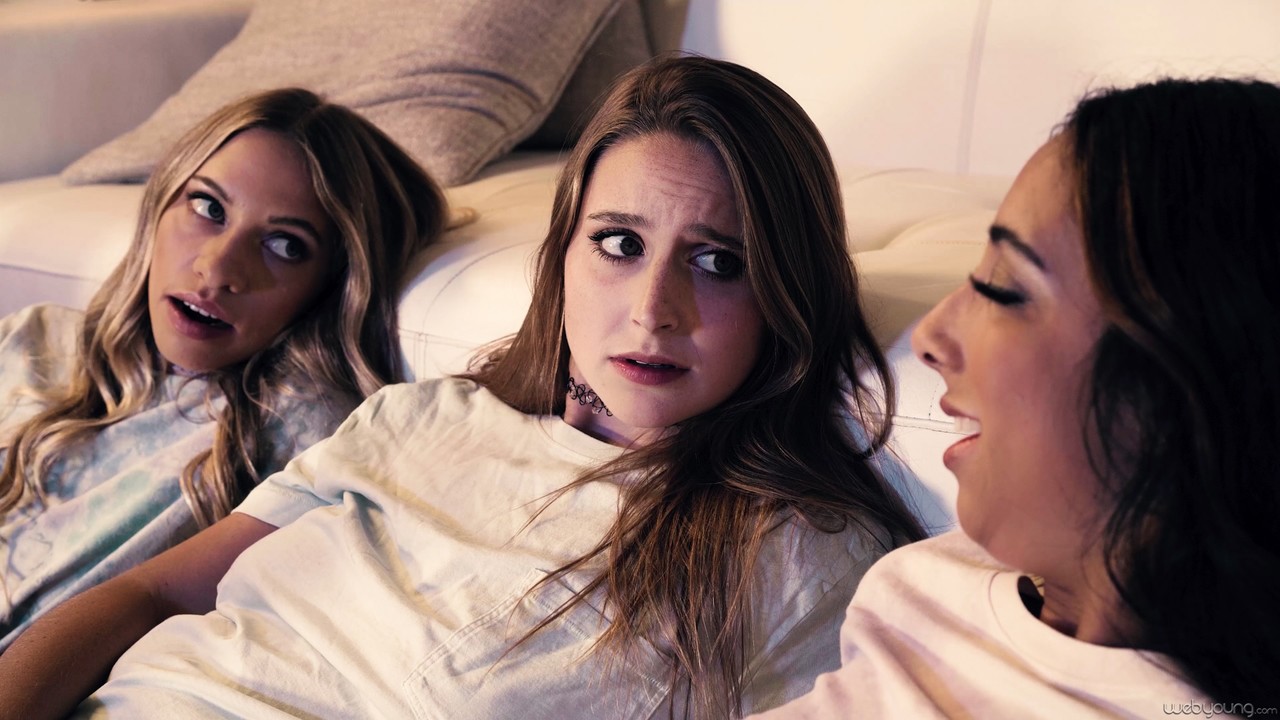Young girls have a lesbian threesome during the course of a sleepover photo porno #424121296 | Web Young Pics, Khloe Kapri, Laney Grey, Kiarra Kai, Threesome, porno mobile