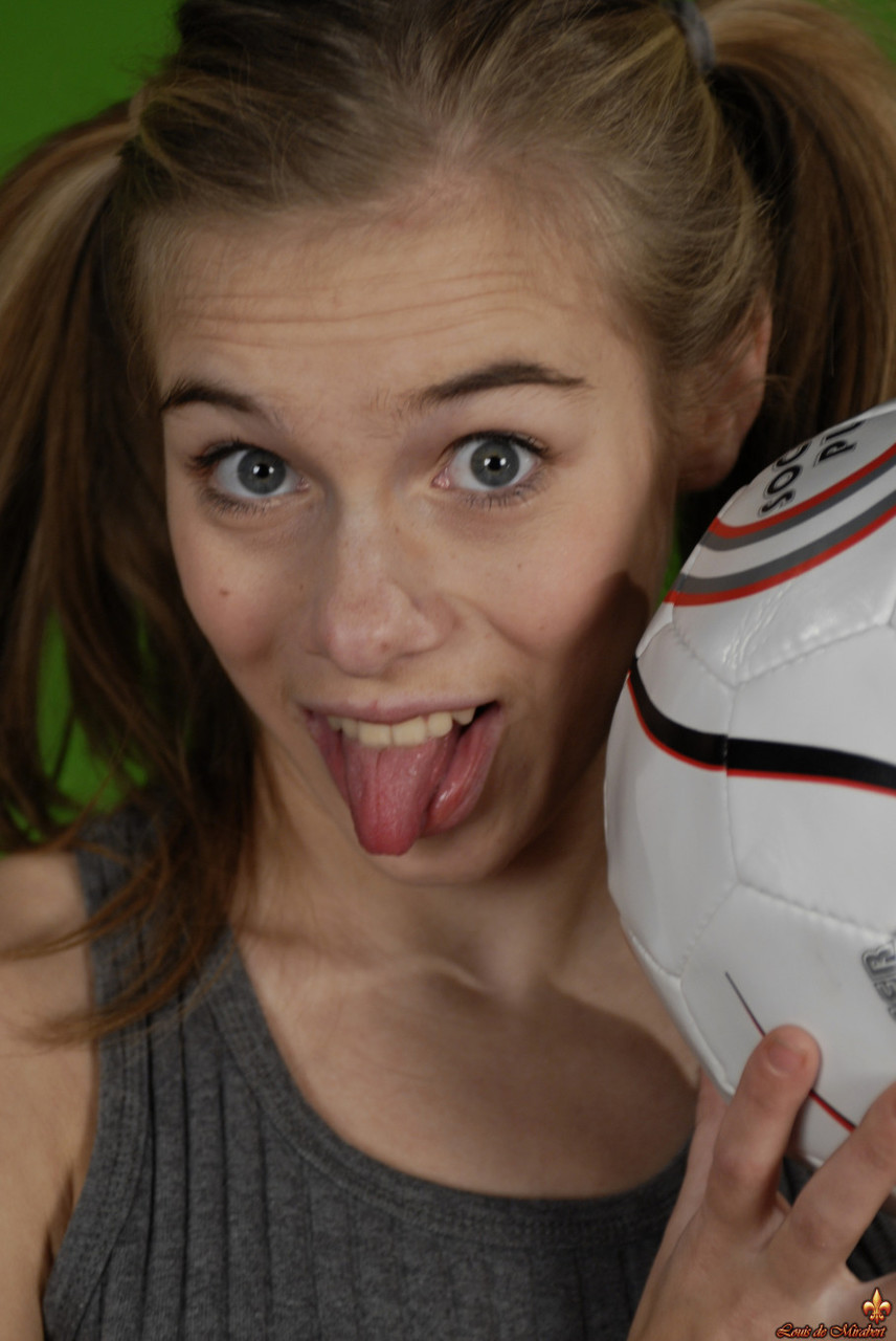 Petite girl Kelly exposes a breast while holding a soccer ball porn photo #426703901 | Louis De Mirabert Pics, Kelly, Sports, mobile porn