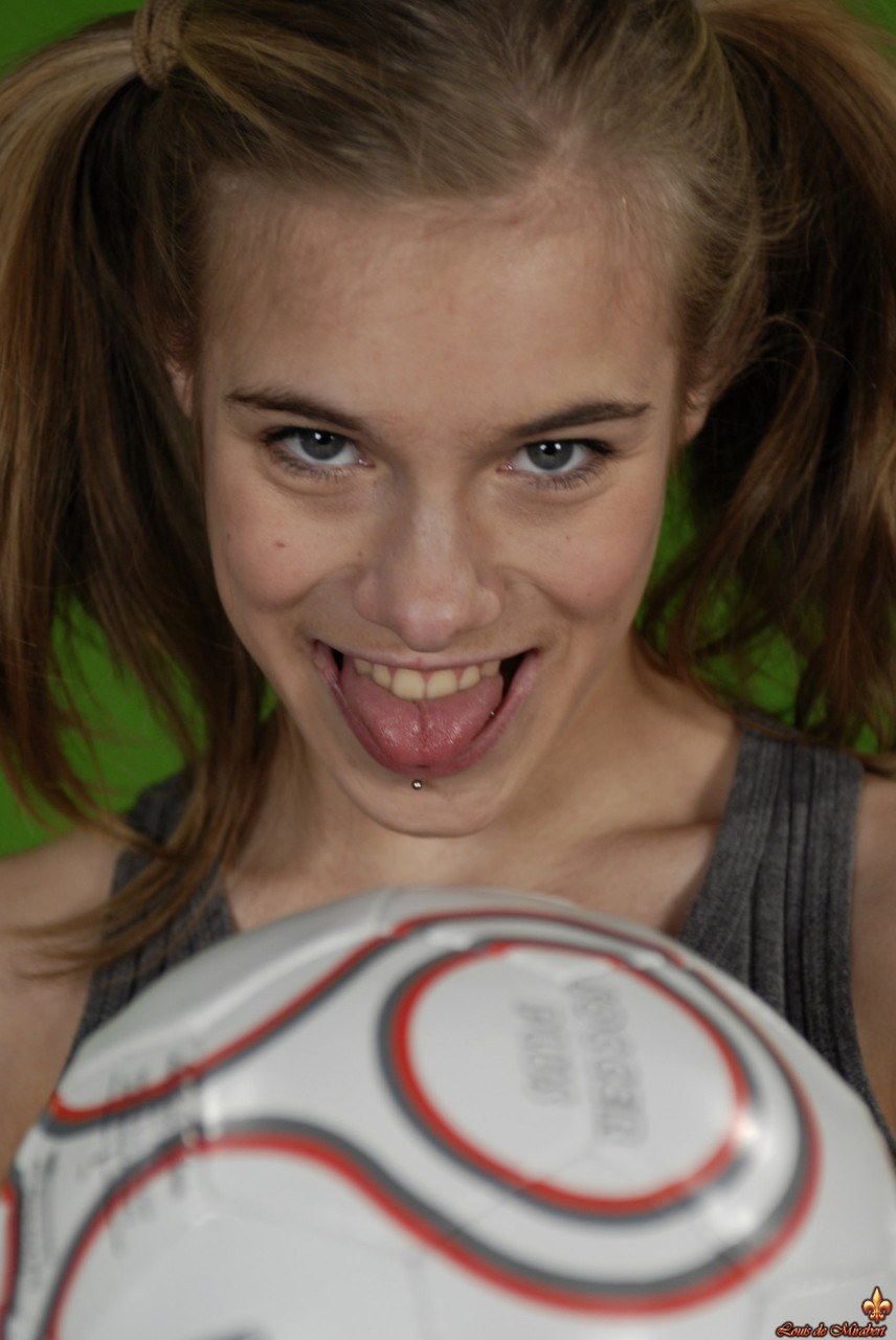Petite girl Kelly exposes a breast while holding a soccer ball porn photo #426703906 | Louis De Mirabert Pics, Kelly, Sports, mobile porn