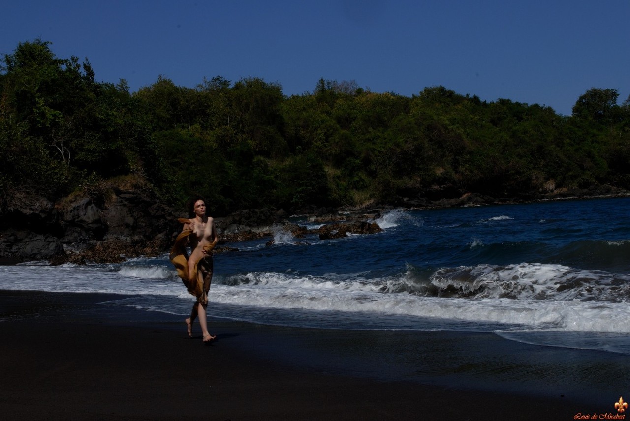 Louis De Mirabert Thin Liana on a Caribbean beach порно фото #427185779
