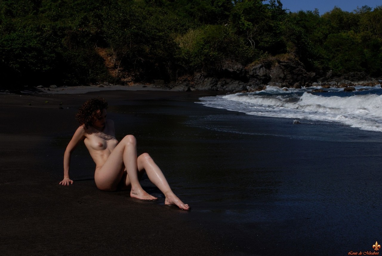 Louis De Mirabert Thin Liana on a Caribbean beach photo porno #427185783