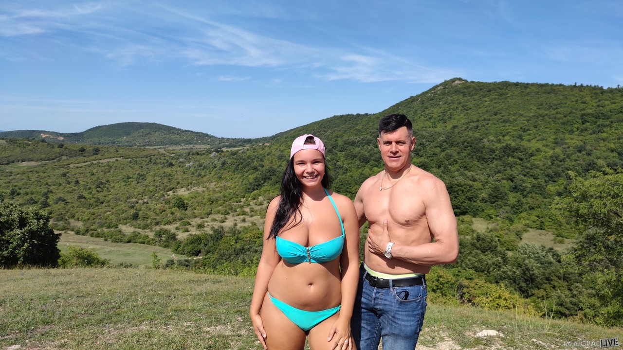 Chubby teen Sofia Lee frees her big natural tits from a bikini in the outdoors foto porno #424008788 | Immoral Live Pics, Porno Dan, Sofia Lee, Thick, porno ponsel