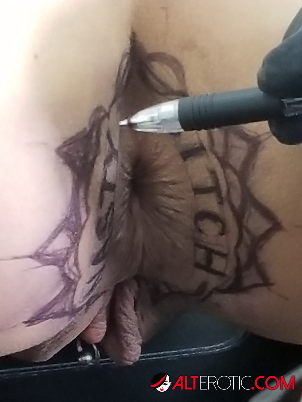 Latina chick Kitty Jaguar gets a butt tattoo before being fucked porn photo #424168451 | Alt Erotic Pics, Kitty Jaguar, Tattoo, mobile porn