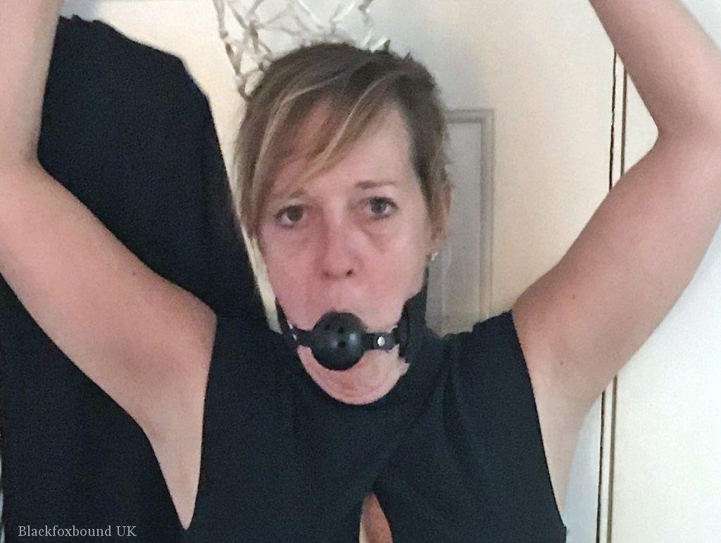 Mature Lady Meyer Is Fitted With A Ball Gag And Nipple Clamps While Restrained