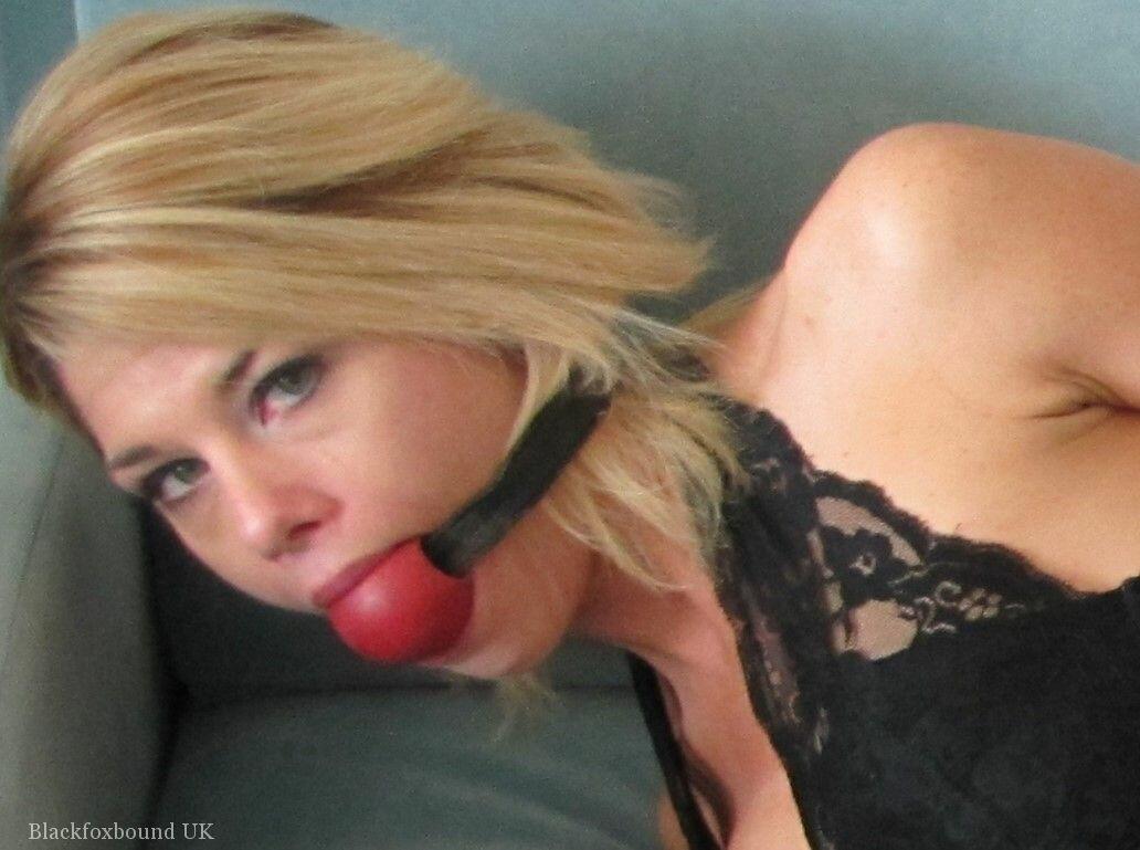 Blonde chick is silenced with gags while hogtied in denim cutoffs and heels 色情照片 #423979782 | Black Fox Fetish Pics, Carissa Montgomery, MILF, 手机色情