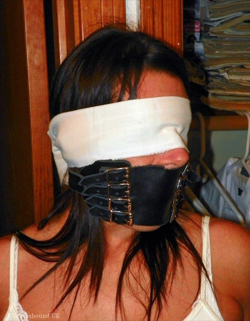 Brunette chick is blindfolded and gagged while her arms & legs are restrained foto porno #422610575 | Black Fox Fetish Pics, Bondage, porno ponsel