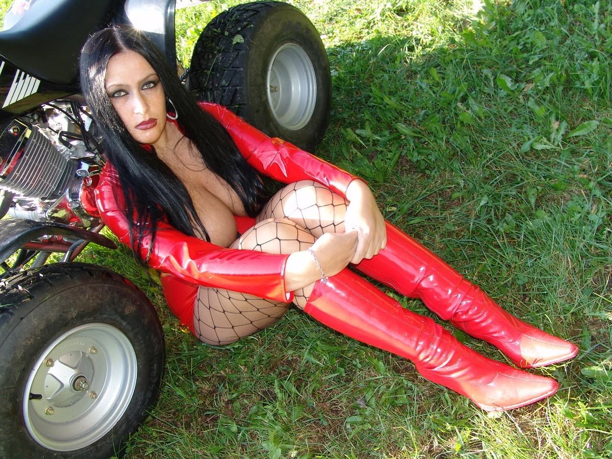 Goth woman Lady Angelina exposes her big tits in front of a four wheeler порно фото #422959025 | Fetish Lady Angelina Pics, Lady Angelina, Latex, мобильное порно