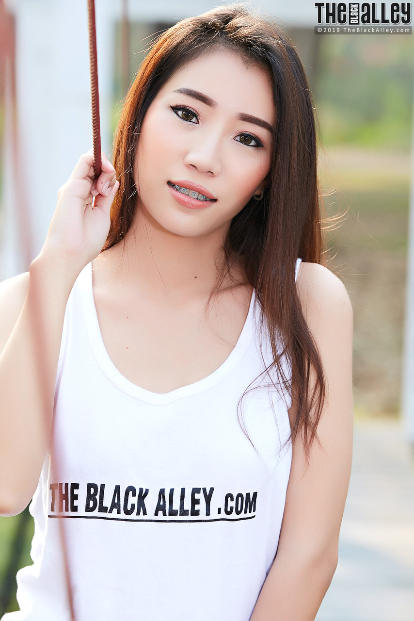 Beautiful Asian girl Farin shows her tits and ass on a suspension bridge photo porno #422623488 | The Black Alley Pics, Farin, Asian, porno mobile