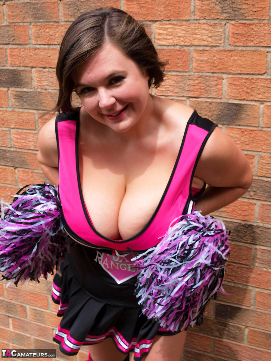 Chubby cheerleader Roxy uncovers her large tits against a brick wall porn photo #422803482 | TAC Amateurs Pics, Roxy, Cosplay, mobile porn