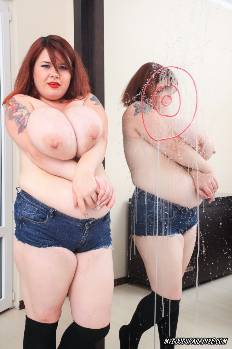 Overweight redhead Roxanne Miller squirts breast milk onto a mirror porno fotoğrafı #425369986 | My Boobs Paradise Pics, Roxanne Miller, Saggy Tits, mobil porno