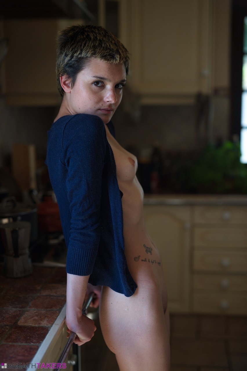 Short haired girl Caterina Foxy gets mostly naked while in her kitchen foto porno #427992722 | Breath Takers Pics, Caterina Foxy, Short Hair, porno ponsel