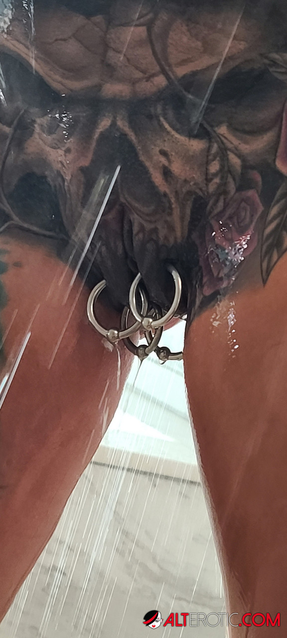 Tatted older woman Marie Bossette highlights her pierced pussy while showering porn photo #424050275 | Alt Erotic Pics, Marie Bossette, Tattoo, mobile porn
