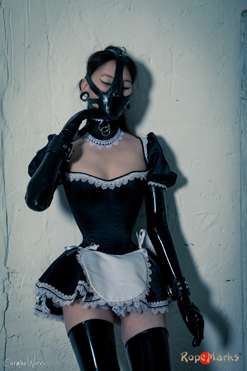 Korean model poses for a solo shoot in a naughty rubber maid outfit porn photo #423937514 | Club Rubber Restrained Pics, Maid, mobile porn
