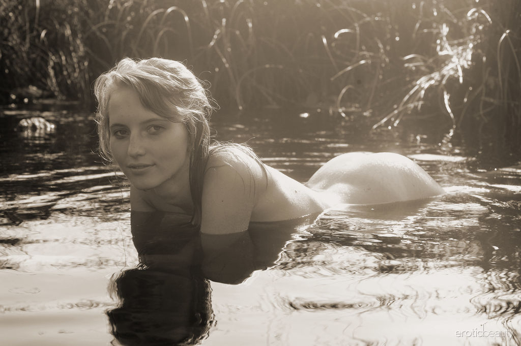 Eriska A Takes A Skinny Dip In The Lake Before Putting Her Bikini Back On