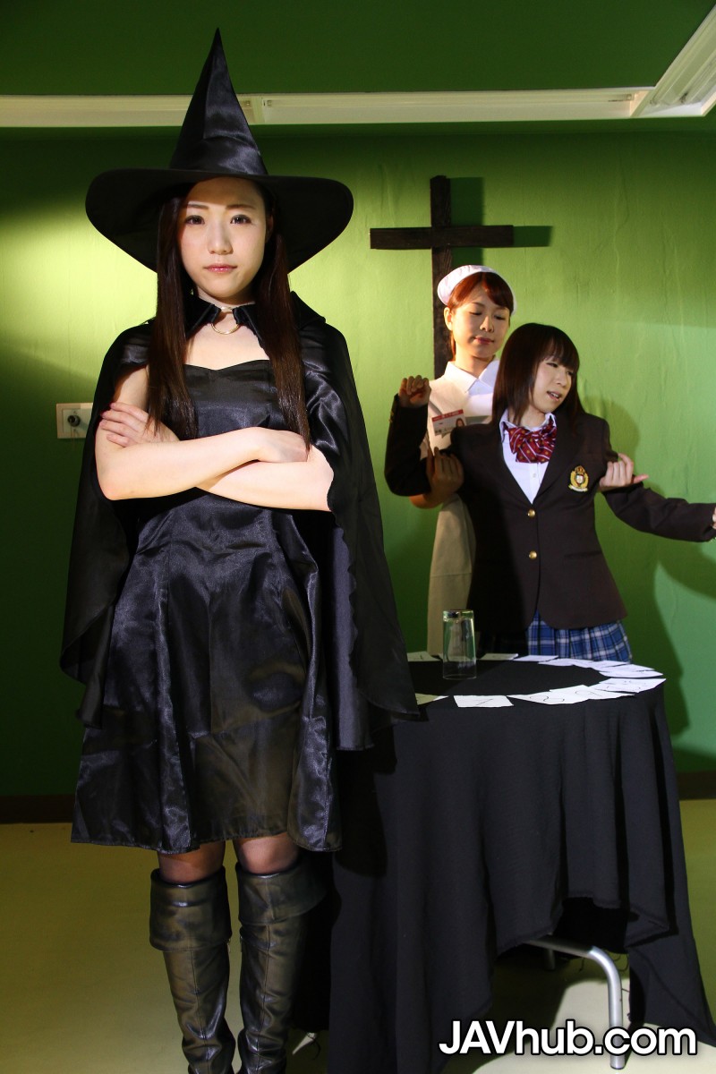 Japanese chicks practice the dark arts while wearing cosplay outfits porn photo #423115255