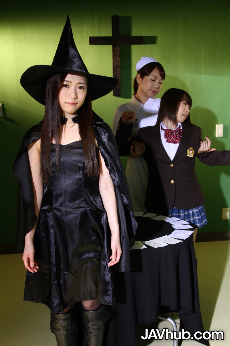 Japanese chicks practice the dark arts while wearing cosplay outfits porn photo #423115257