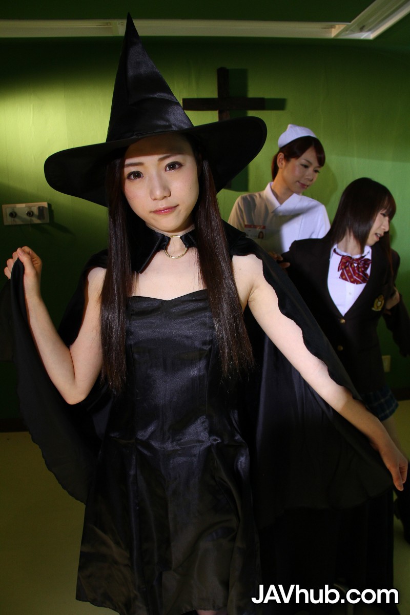 Japanese chicks practice the dark arts while wearing cosplay outfits porn photo #423115262