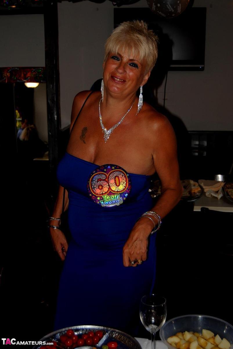 Blonde lady Dimonty gets totally naked for her sixtieth birthday zdjęcie porno #426504612
