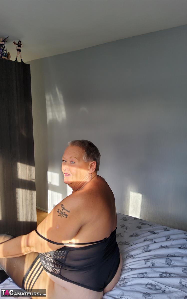 Overweight granny Valgasmic Exposed uncovers her boobs on her bed in stockings порно фото #428566419 | TAC Amateurs Pics, Valgasmic Exposed, Chubby, мобильное порно