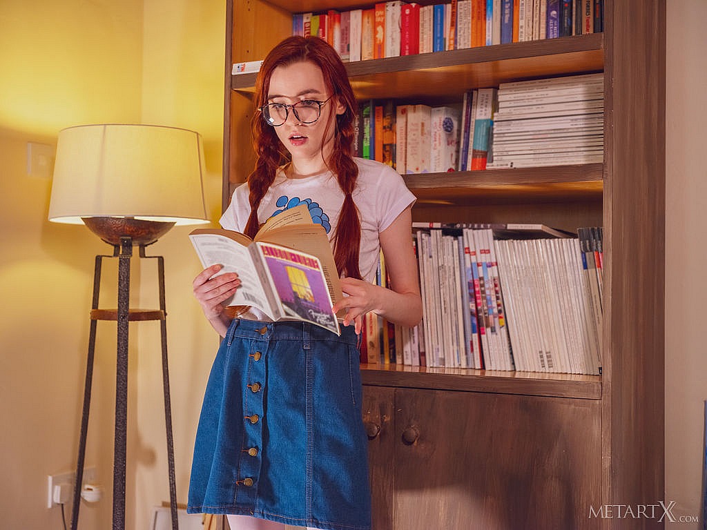Young redhead Sherice keeps her glasses on while getting naked to masturbate порно фото #424711381 | Met Art X Pics, Sherice, Glasses, мобильное порно