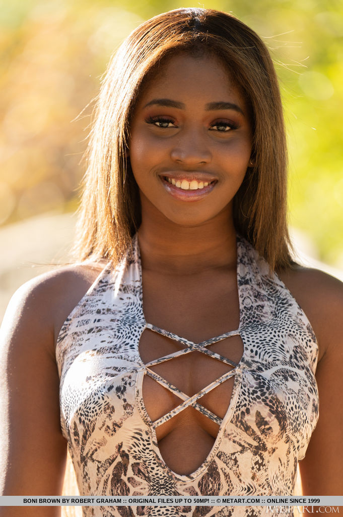 Hot ebony teen Boni Brown sets her toned body free of a long dress 포르노 사진 #423562170 | Met Art Pics, Boni Brown, Ebony, 모바일 포르노