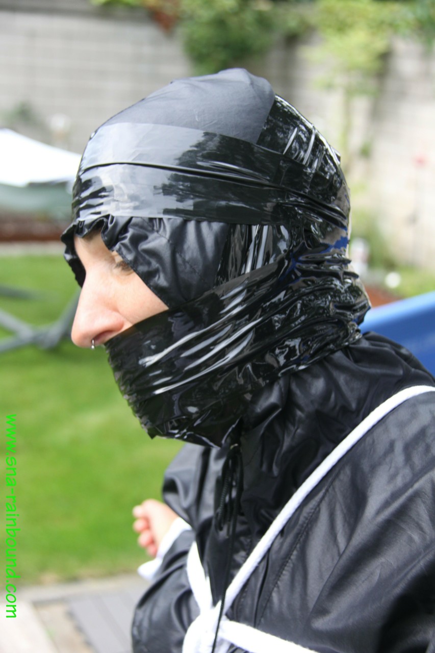 Amateur woman Sandra is gagged and tied to a pool in a raincoat porno fotky #424762004 | Sna Rain Bound Pics, Sandra, Pool, mobilní porno