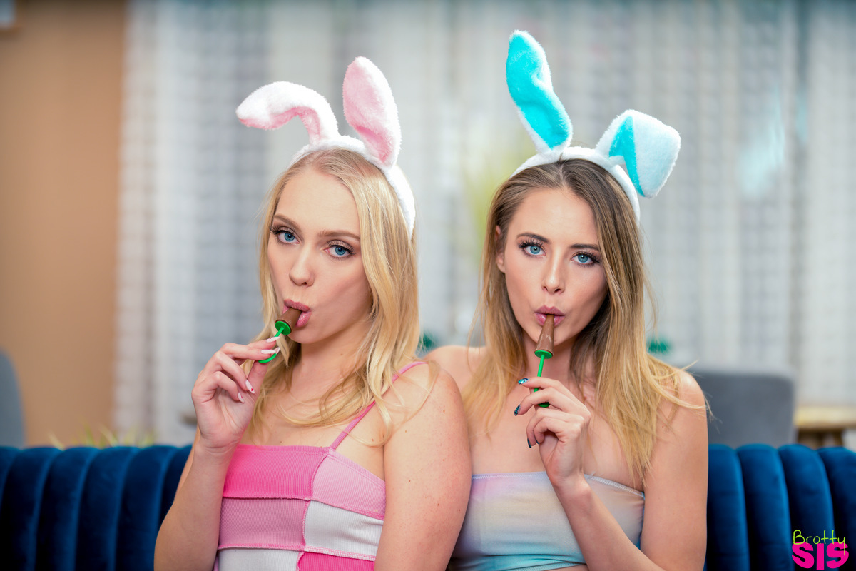 Braylin Bailey and Kyler Quinn are in the Easter spirit Wearing their bunny porno fotoğrafı #424187402