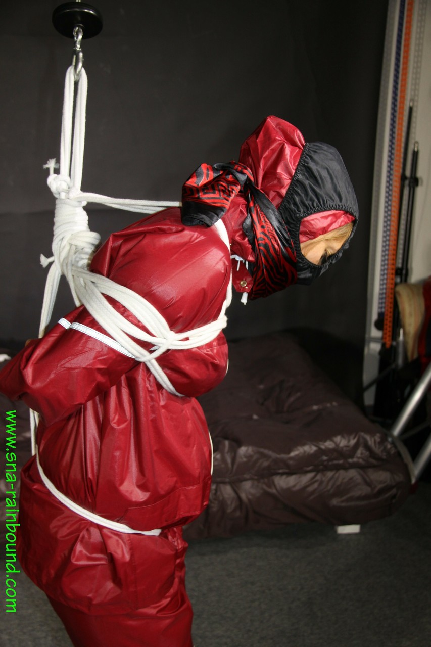 Watch Sandra bound gagged and Pantyhooded wearing her shiny nylon porn photo #424732493