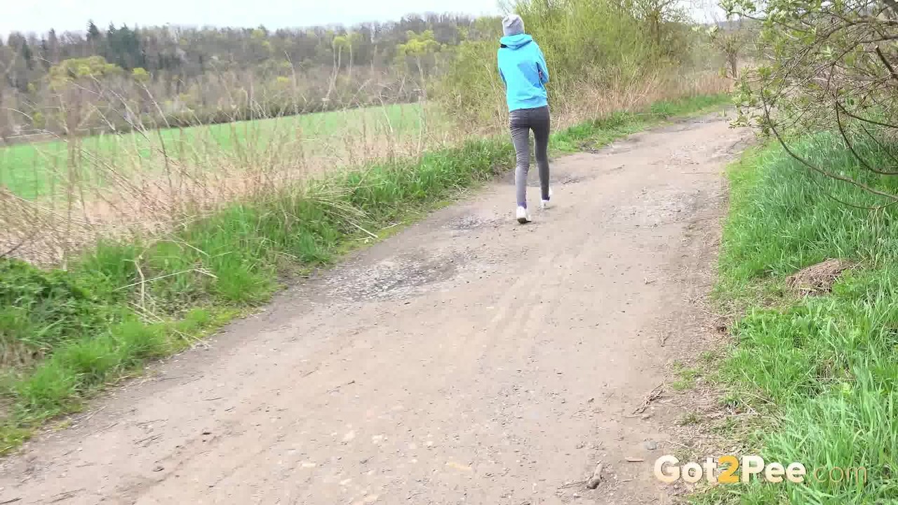 Blonde girl Mistica pees in a puddle on a dirt road through the countryside porn photo #425329070 | Got 2 Pee Pics, Mistica, Pissing, mobile porn