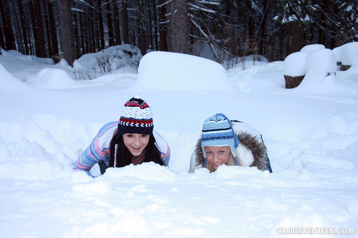 Young Lesbians Ella Christine Toy Pussies On Snow Covered Ground - R18hub