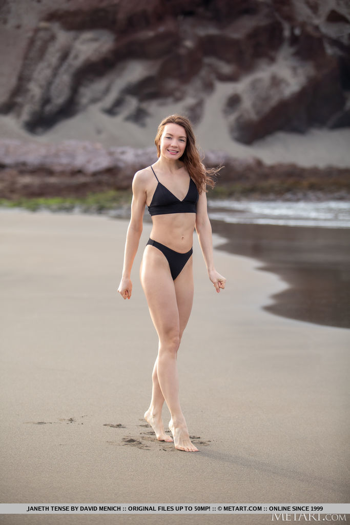 Janeth Tense captivatingly peels off her black bikini and uncovers her super zdjęcie porno #422604394 | Met Art Pics, Janeth Tense, Beach, mobilne porno
