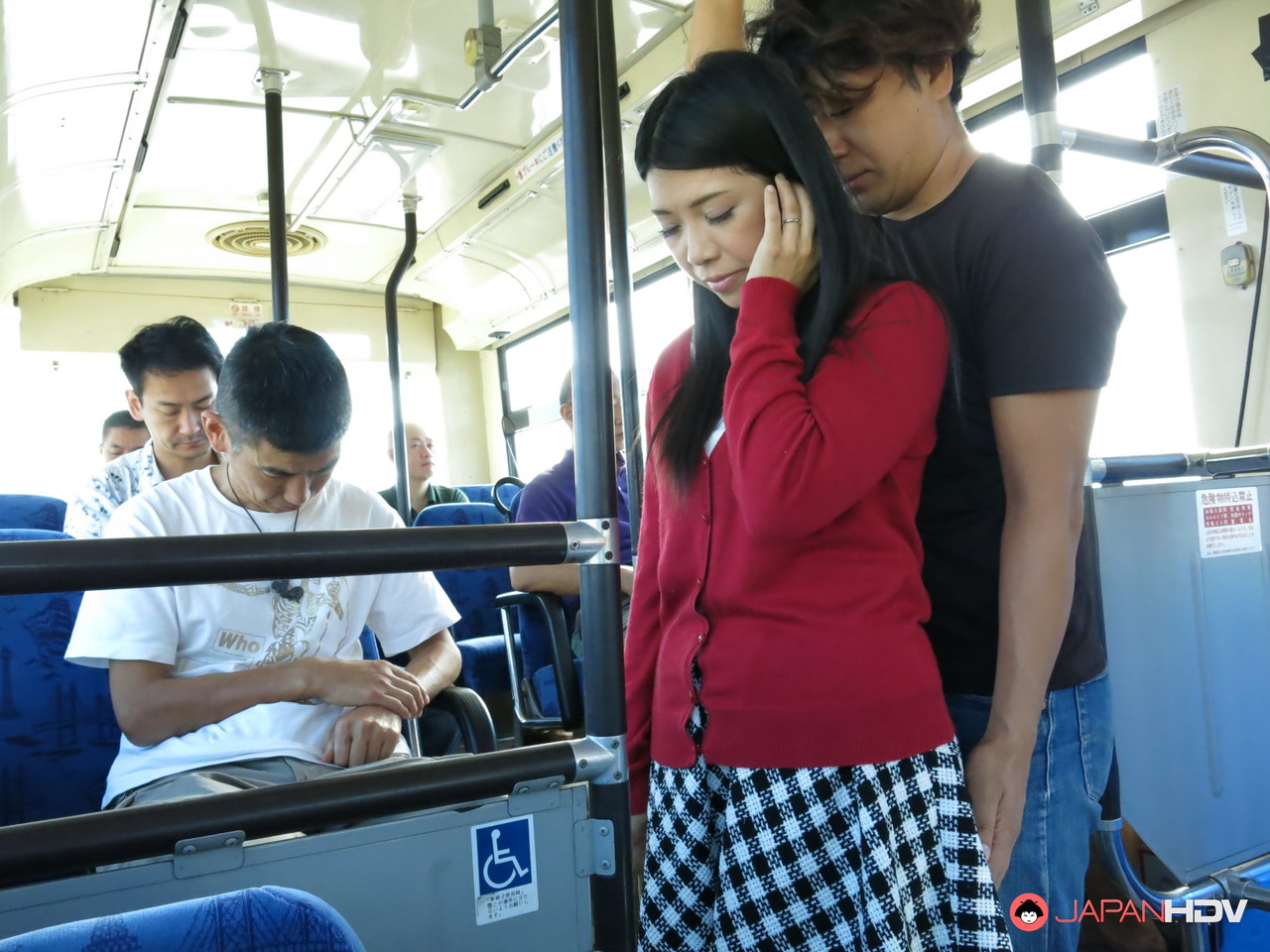 Japanese Coed Aimi Nagano Finds Herself Being Gangbanged On A Bus