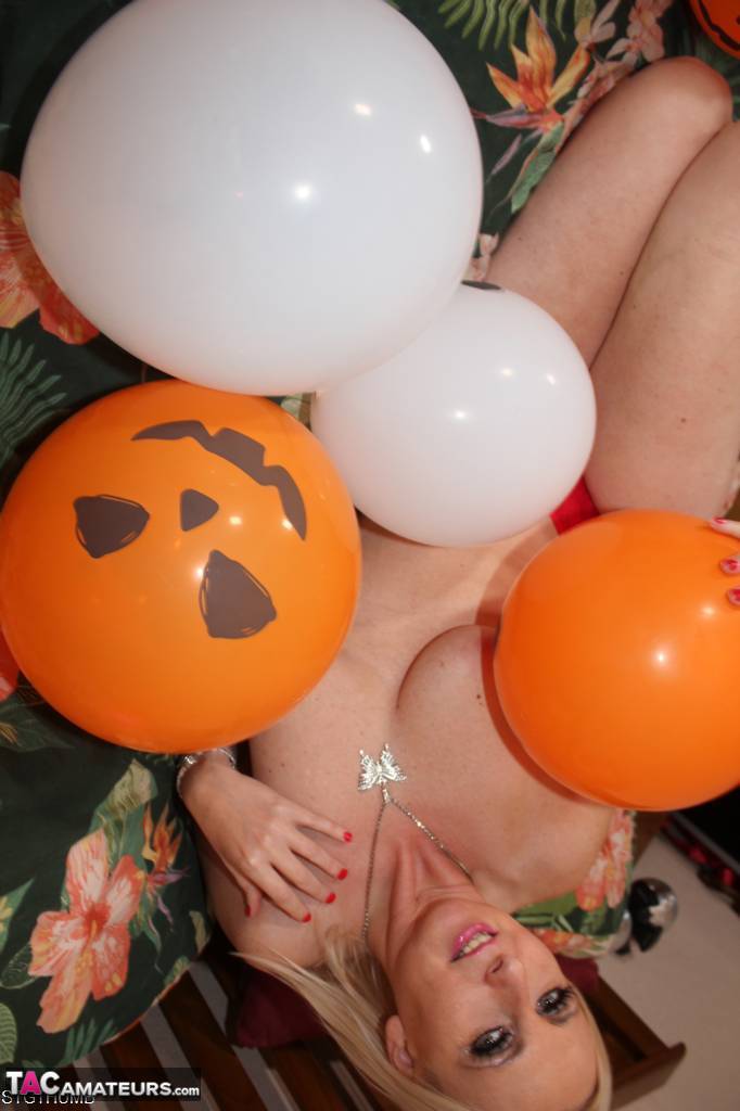 Blonde British Woman Tracey Lain Has Pov Sex Amid A Bunch Of Balloons