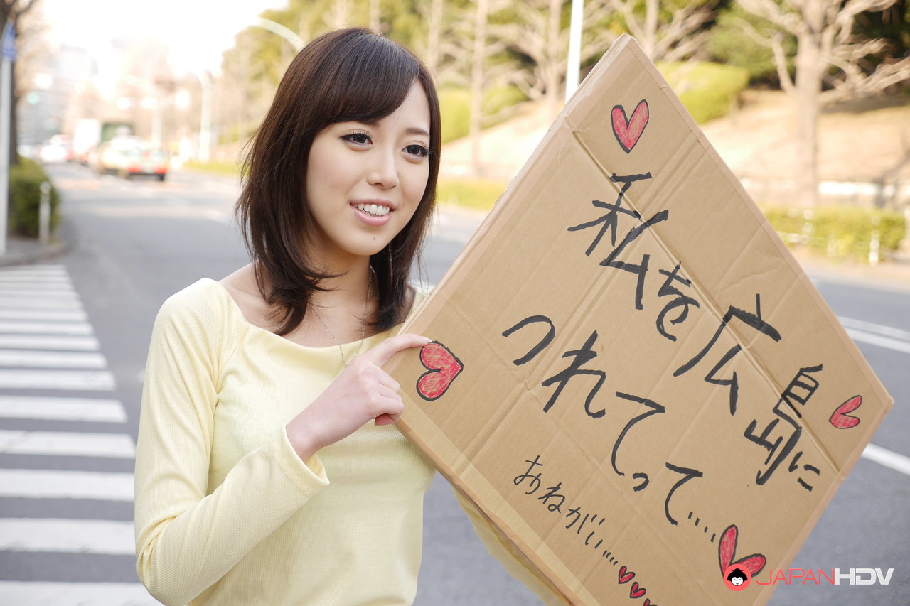 Pretty Japanese Girl Shiori Yamate Shows Her Boobs After Hitchhiking A Ride
