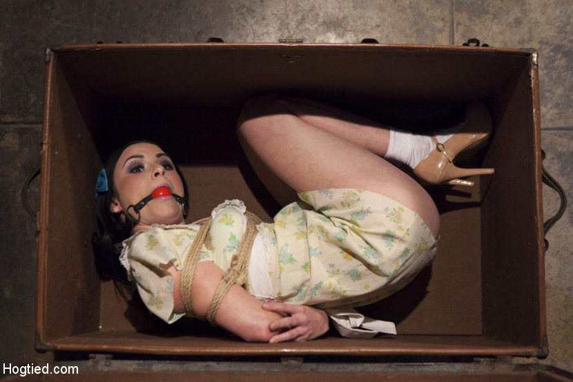 Veruca James is kept in a box before being penetrated in bondage photo porno #429154568