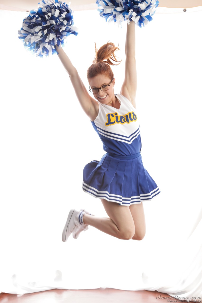 Cute Redhead Cheerleader Penny Pax In Glasses Baring Big Tits Firm Ass
