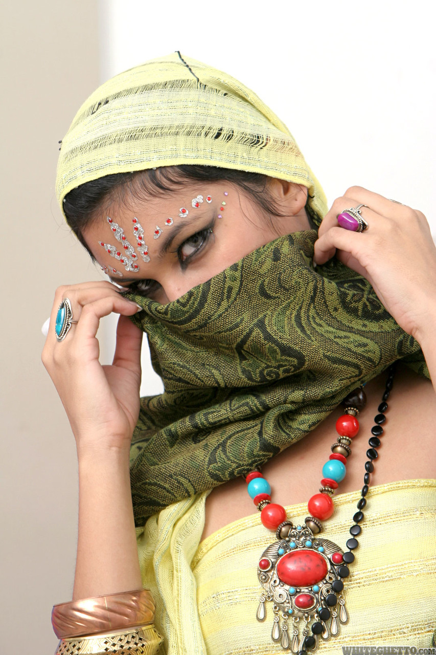 Fully clothed Indian female Yesica uncovering her forbidden face porn photo #425364099