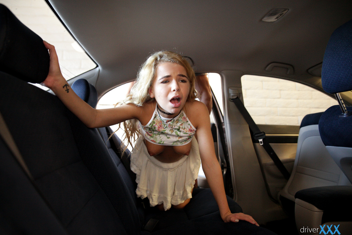 Young blonde Alina West gets banged hard from behind in her BF's car porno fotky #425623079