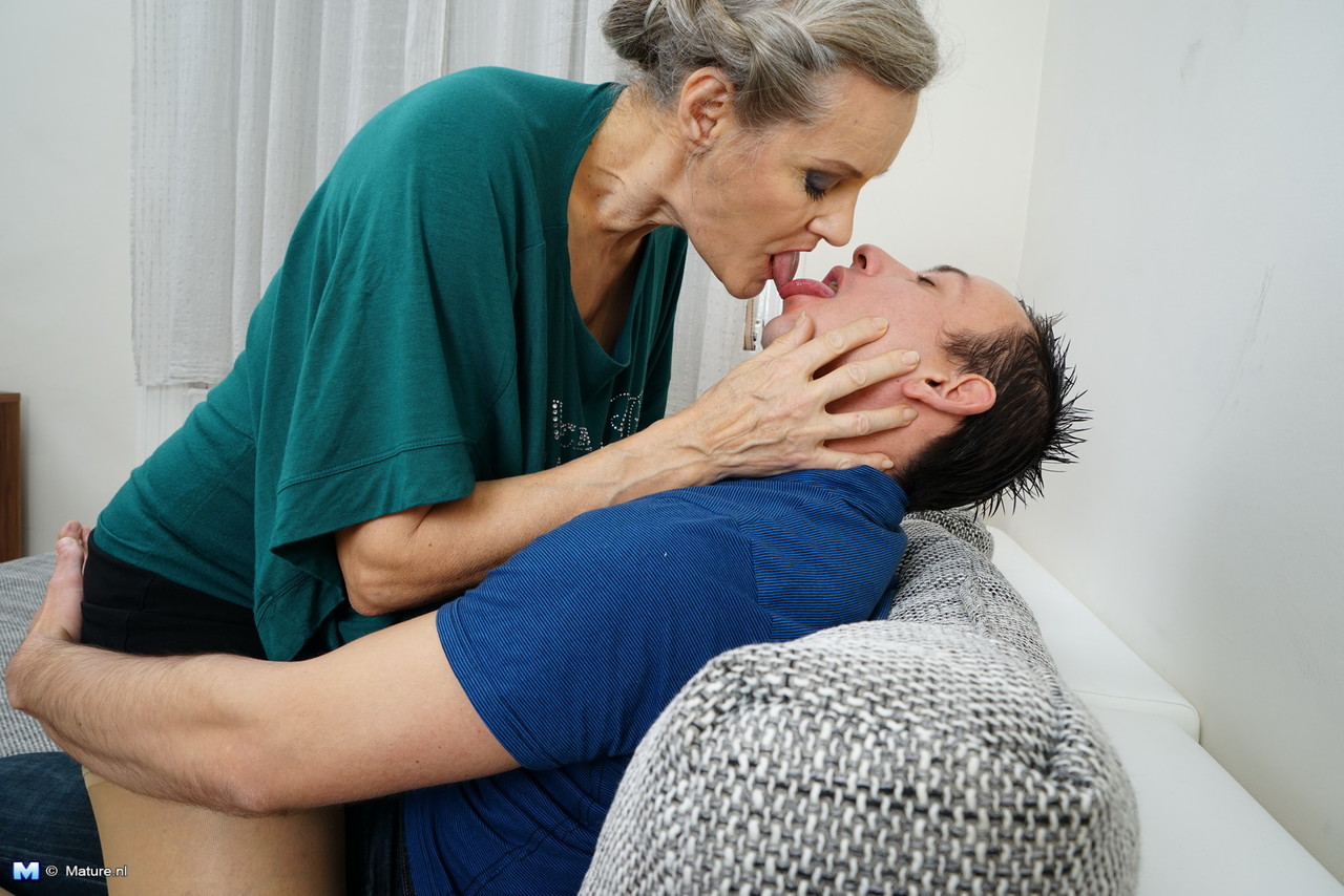 Grey haired granny and her young boy toy get down to fucking after foreplay porn photo #429030140 | Mature NL Pics, Aliz, Rob, Granny, mobile porn