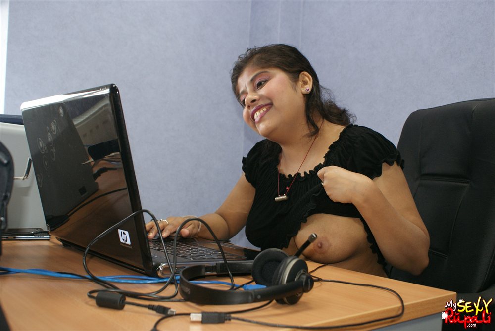 Rupal chatting in her boyfriend office cabin exposing porn photo #423938339