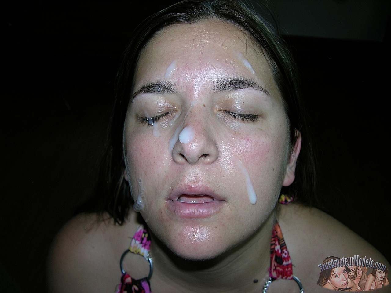 Chubby First Timer Receives A Cum Facial While Fully Clothed