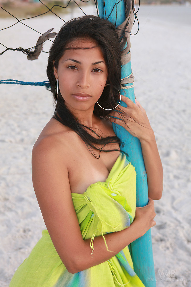 Latina chick Ruth Medina gets totally naked by a beach volleyball net porn photo #426185121 | Watch 4 Beauty Pics, Ruth Medina, Beach, mobile porn