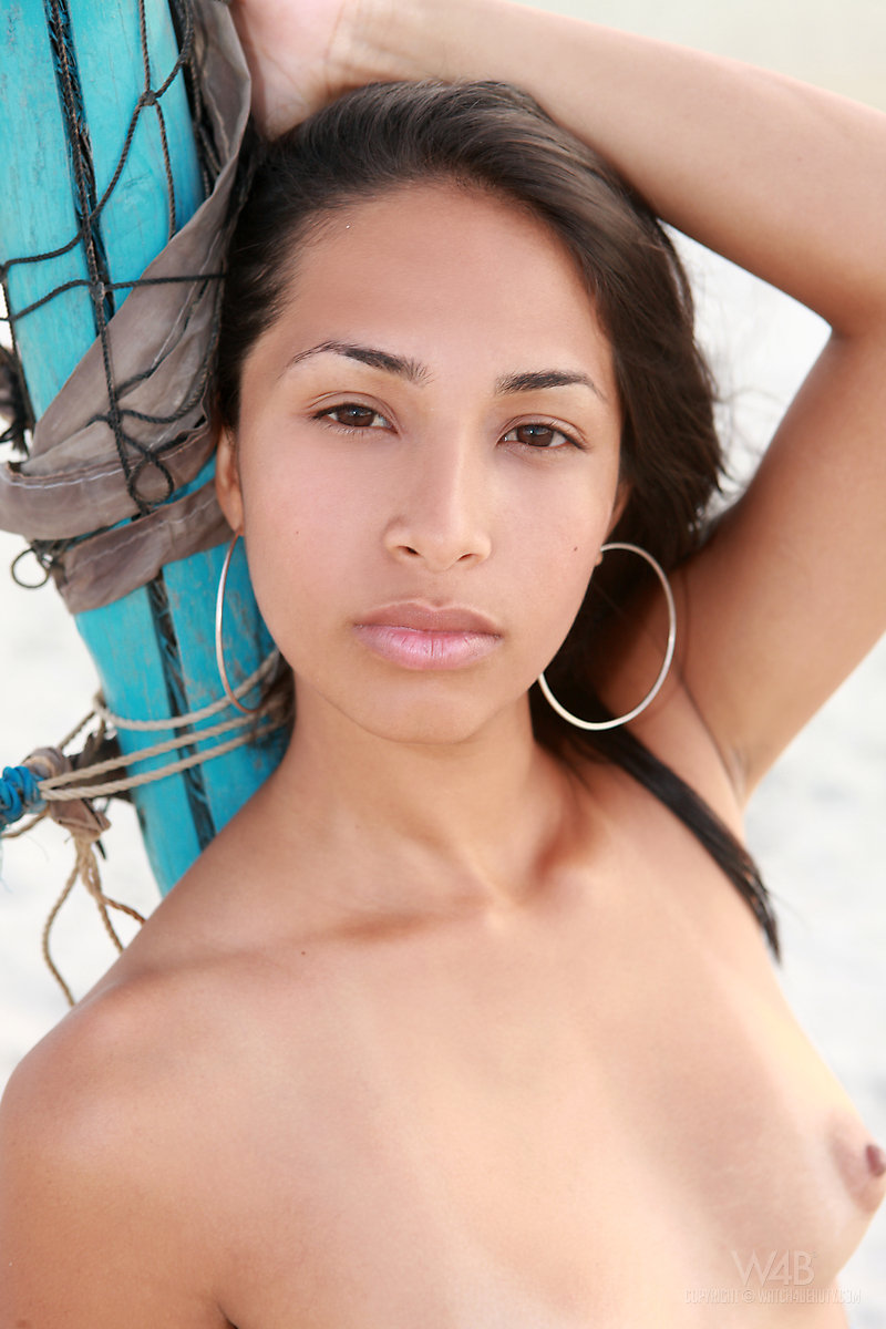 Latina chick Ruth Medina gets totally naked by a beach volleyball net porn photo #426185132 | Watch 4 Beauty Pics, Ruth Medina, Beach, mobile porn