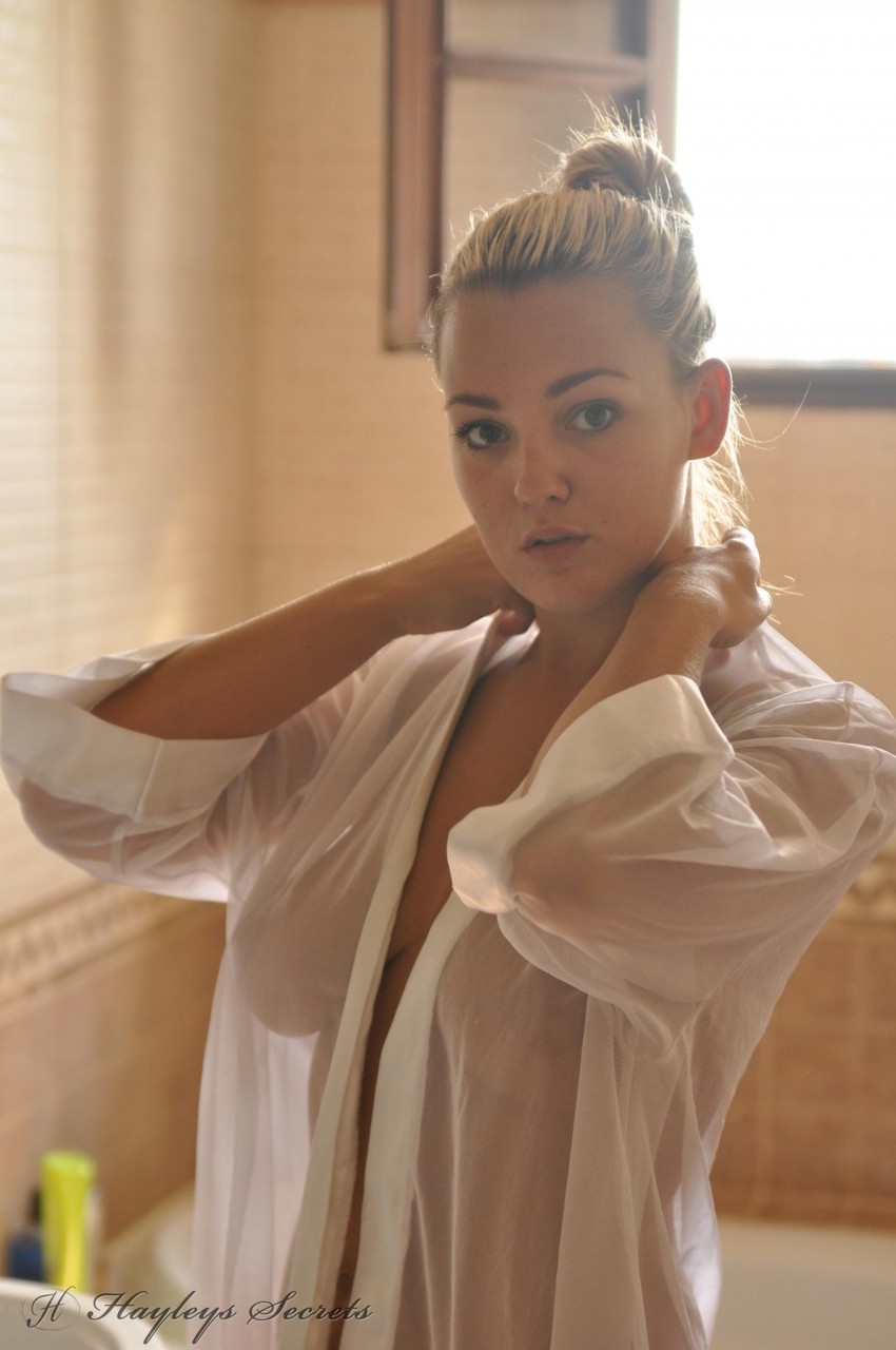 Beautiful blonde chick Jodie Gasson pulls on a see thru blouse in the morning порно фото #422531493 | Hayleys Secrets Pics, Jodie Gasson, Bath, мобильное порно